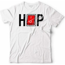Kendim Seçtim Hıp Hop Kapatma Düğmesi On Off Hıphop Çocuk Tişört Beyaz