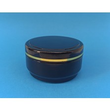 Demet Home 30 Ml Lüx Şeritli Boş Kozmetik-Krem-Pomat Kutusu Plastik Krem Kavanozu