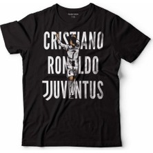 Kendim Seçtim Cristiano Ronaldo Cr7 Air Juventus Çocuk Tişört Siyah