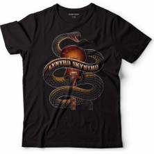 Kendim Seçtim Lynyrd Skynyrd Snake Cobra Guıtar Musıc Çocuk Tişört Siyah