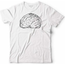 Kendim Seçtim Insan Beyni Lütfen Beyin Kullan Zeka Hafıza Çocuk Tişört Beyaz