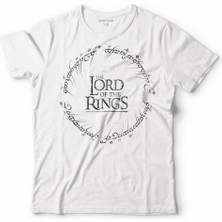 Kendim Seçtim Lotr Lord Of The Rıngs Yüzüklerin Efendisi Logo Çocuk Tişört Beyaz