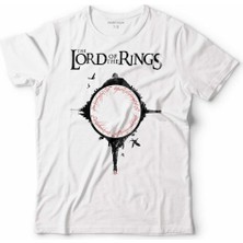 Kendim Seçtim Lotr Lord Of The Rıngs Yüzüklerin Efendisi Logo Çocuk Tişört Beyaz