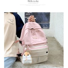 Just Casual Schoolbag Kadın Ortaokul Öğrencilerinin Kore Versiyonu Ortaokul Öğrencileri Lise Tatlı Kız Kolye Olmadan Küçük Taze Kampüs Büyük Kapasiteli Sırt Çantası Sırt Çantası (Yurt Dışından)