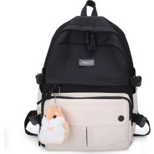 Just Casual Schoolbag Kadın Ortaokul Öğrencilerinin Kore Versiyonu Ortaokul Öğrencileri Lise Tatlı Kız Kolye Olmadan Küçük Taze Kampüs Büyük Kapasiteli Sırt Çantası Sırt Çantası (Yurt Dışından)