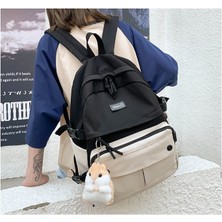 Just Casual Schoolbag Kadın Ortaokul Öğrencilerinin Kore Versiyonu Ortaokul Öğrencileri Lise Tatlı Kız Kolye Olmadan Küçük Taze Kampüs Büyük Kapasiteli Sırt Çantası Sırt Çantası (Yurt Dışından)