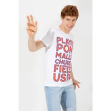 U.S. Polo Assn. Erkek Beyaz T-Shirt 50248611-VR013