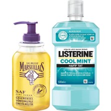 Listerine Cool Mint Hafif Tat Ağız Bakım Suyu 500 ml + Le Petit Marseillais Lavanta Saf Sıvı Sabun