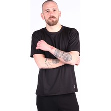 Meissa Fashion Erkek Siyah Oversize Basic T-Shirt