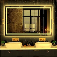Dnr-Mirror50 x 65 cm Günışığı Ledli Kumlamalı Dikdörtgen Banyo Aynası Tuvalet Aynası