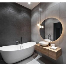 Dnr-Mirror60 Cm Günışığı Ledli Yuvarlak Banyo Aynası Tuvalet Aynası