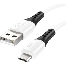 Hoco X82 Micro USB To USB 2.4A Silikon Data ve Şarj  Kablosu HOCOX82M