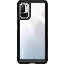 Microcase Xiaomi Redmi Note 10 5g Shield Serisi Darbeye Dayanıklı Köşe Korumalı Yarı Esnek Plastik Tpu Kılıf - Siyah