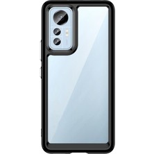 Microcase Xiaomi 12 Shield Serisi Darbeye Dayanıklı Köşe Korumalı Yarı Esnek Plastik Tpu Kılıf - Siyah