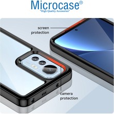 Microcase Xiaomi 12 Shield Serisi Darbeye Dayanıklı Köşe Korumalı Yarı Esnek Plastik Tpu Kılıf - Siyah