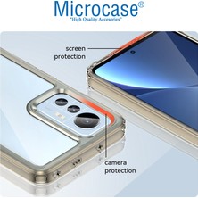 Microcase Xiaomi 12 Shield Serisi Darbeye Dayanıklı Köşe Korumalı Yarı Esnek Plastik Tpu Kılıf - Füme