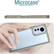 Microcase Xiaomi 12 Shield Serisi Darbeye Dayanıklı Köşe Korumalı Yarı Esnek Plastik Tpu Kılıf - Füme