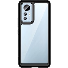 Microcase Xiaomi 12S Pro Shield Serisi Darbeye Dayanıklı Köşe Korumalı Yarı Esnek Plastik Tpu Kılıf - Siyah