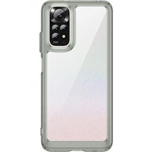 Microcase Xiaomi Redmi Note 11S Global 2022 Shield Serisi Plastik Tpu Kılıf - Füme