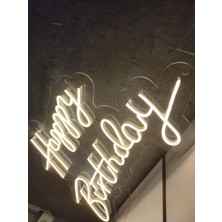Dekoraven Happy Birthday Doğum Günü Neon Yazı Tabela Dekoratif Işık Organizasyon Arka Plan Aydınlatma Neon