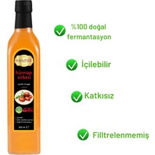 Hanzade Bitkisel Hünnap Sirkesi 500 ml Doğal Fermantasyon İçilebilir Katkısız Cam Şişe