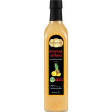 Hanzade Bitkisel Ananas Sirkesi 500 ml Doğal Fermantasyon İçilebilir Katkısız Cam Şişe