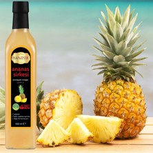 Hanzade Bitkisel Ananas Sirkesi 500 ml Doğal Fermantasyon İçilebilir Katkısız Cam Şişe