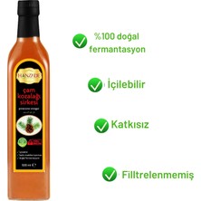 Hanzade Bitkisel Çam Kozalağı Sirkesi 500 ml Doğal Fermantasyon İçilebilir Katkısız Cam Şişe