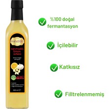 Hanzade Bitkisel Sarımsaklı Limon Sirkesi 500 ml Doğal Fermantasyon İçilebilir Katkısız Cam Şişe