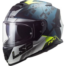 Ls2 Storm Sprınter Mat Siyah-Gri-Cobalt Kask
