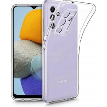 Caseworld Samsung Galaxy M23 Kapak Kamera Korumalı Şeffaf Silikon Kılıf