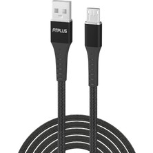 Fitplus Strong ST-111 Micro USB Data/şarj Kablosu 3A 1mt Örgü - Siyah