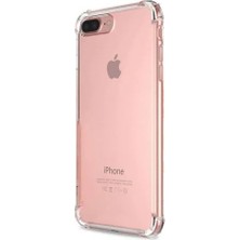 Lustnau Apple iPhone 8 Plus Kılıf Şeffaf Anti Shock Silikon