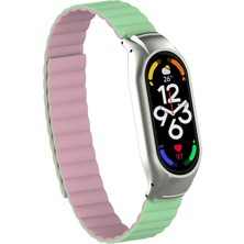 Ceponya Xiaomi Mi Band 7 Uyumlu Çift Renk Tasarım Kasa ve Mıknatıslı Kordon