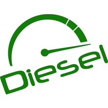 TSC 2 Adet Diesel Depo Kapağı Sticker Çıkartma 10CMX7CM Yeşil
