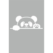 TSC Bagajdan Bakan Panda Sticker Oto Etiker 23CM Beyaz