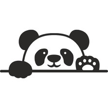 TSC Bagajdan Bakan Panda Sticker Oto Etiker 23CM Siyah