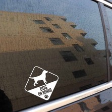 TSC Dog On Board Arabada Köpek Var Sticker Yapıştırması By2
