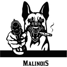 TSC Komik Ateş Eden  Köpek Sticker Yapıştırması Etiket 15C