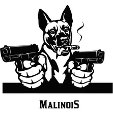 TSC Komik Ateş Eden  Köpek Sticker Yapıştırması Etiket 15CM Md1