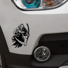 TSC Siyah Renk Komik  Azrail Sticker Yapıştırması 17 cm