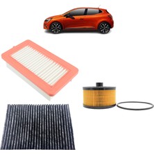 Mais Renault Clio 5 3Lü Karbon Filtre Bakım Seti 1.0 1.3 tCe 2019 Sonrası KİT1130E