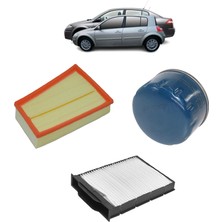 Mais Renault Megane 2 3Lü Filtre Bakım Seti 1.6 1.8 16 Valf 2002-2005 KİT1086A