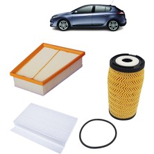 Mais Renault Megane 3 3Lü Filtre Bakım Seti 1.6 Dci Dizel 2011 Sonrası KİT1104A