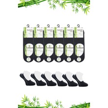 Kardeşler Bambu Erkek Babet Füme Çorap Dikişsiz Görünmez Kaydırmaz Topuk Silikonlu 6'lı Paket