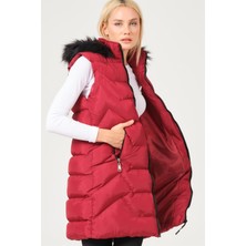 Dewberry Z6761 Dewberry Bayan Yelek-Bordo
