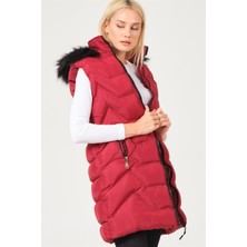 Dewberry Z6761 Dewberry Bayan Yelek-Bordo