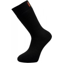 Meguca Socks Unisex Siyah Ultra Kalın Kışlık Termal Havlu Çorap