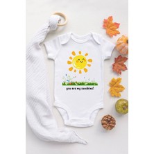 Tuğba Baby Tuğba Baby You Are My Sunshine Güneş  Baskılı Pamuklı Zıbın