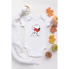 Tuğba Baby Bebek Snoopy  Baskılı Pamuklu Zıbın